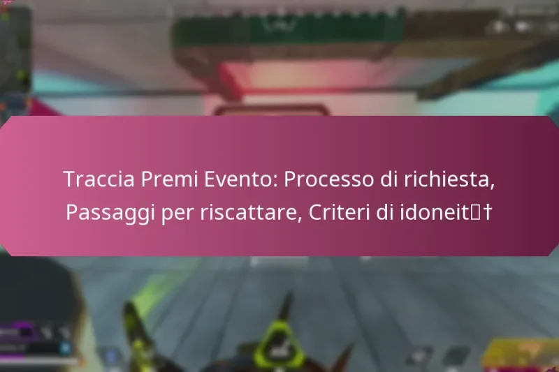 Traccia Premi Evento: Processo di richiesta, Passaggi per riscattare, Criteri di idoneità